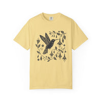 Load image into Gallery viewer, Folk Art Floral Hummingbird Tee