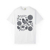 Load image into Gallery viewer, Folk Art Bird &amp; Hydrangea Tee