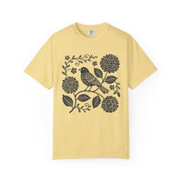 Load image into Gallery viewer, Folk Art Bird &amp; Hydrangea Tee