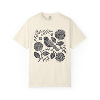 Load image into Gallery viewer, Folk Art Bird &amp; Hydrangea Tee