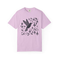 Load image into Gallery viewer, Folk Art Floral Hummingbird Tee