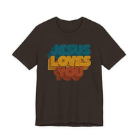 Load image into Gallery viewer, Jesus Loves You Retro Tee (Front Print)