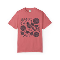 Load image into Gallery viewer, Folk Art Bird &amp; Hydrangea Tee