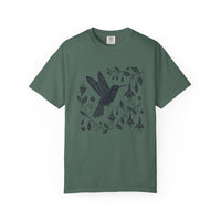 Load image into Gallery viewer, Folk Art Floral Hummingbird Tee