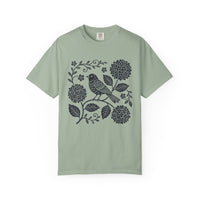 Load image into Gallery viewer, Folk Art Bird &amp; Hydrangea Tee