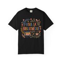Load image into Gallery viewer, Viva La Bibliothèque Literary Folk Art Tee