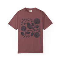 Load image into Gallery viewer, Folk Art Bird &amp; Hydrangea Tee