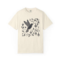 Load image into Gallery viewer, Folk Art Floral Hummingbird Tee