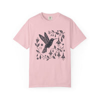 Load image into Gallery viewer, Folk Art Floral Hummingbird Tee