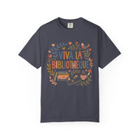 Load image into Gallery viewer, Viva La Bibliothèque Literary Folk Art Tee