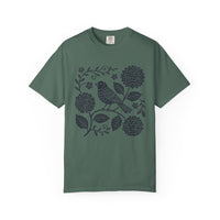 Load image into Gallery viewer, Folk Art Bird &amp; Hydrangea Tee