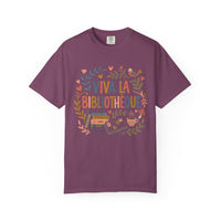 Load image into Gallery viewer, Viva La Bibliothèque Literary Folk Art Tee
