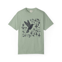 Load image into Gallery viewer, Folk Art Floral Hummingbird Tee