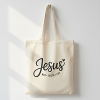Load image into Gallery viewer, Jesus (Way, Truth, Life) Tote