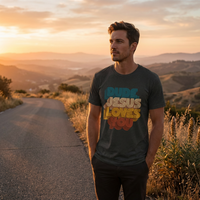 Load image into Gallery viewer, Dude, Jesus Loves You Retro Tee (Front Print)