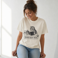 Load image into Gallery viewer, Booked Right Meow Graphic Tee