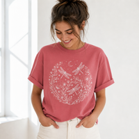 Load image into Gallery viewer, Moonlit Dragonfly Garden Tee