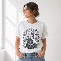 Load image into Gallery viewer, Folk Art Fox Graphic Tee