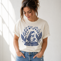 Load image into Gallery viewer, Folk Art Vintage Frog Graphic Tee