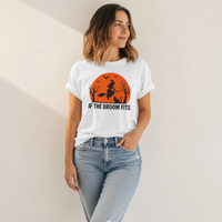 Load image into Gallery viewer, If the Broom Fits Halloween Tee