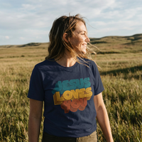 Load image into Gallery viewer, Jesus Loves You Retro Tee (Front Print)